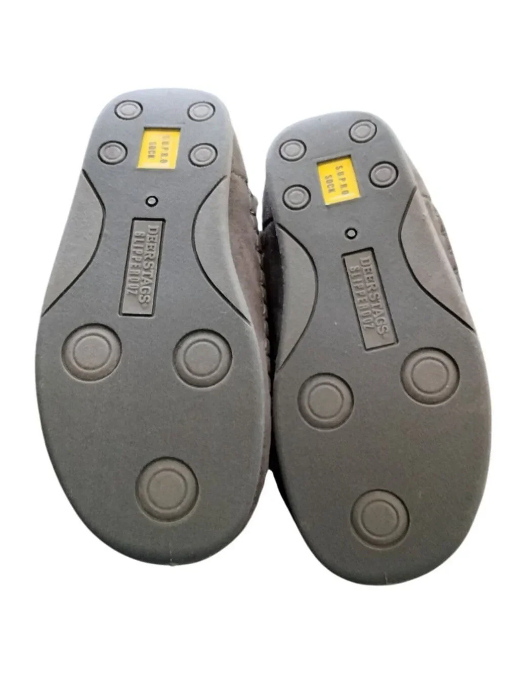 Deer Stags Kids Size 3 Moccasin Slippers Lil Nordic Charcoal Microsuede Vegan